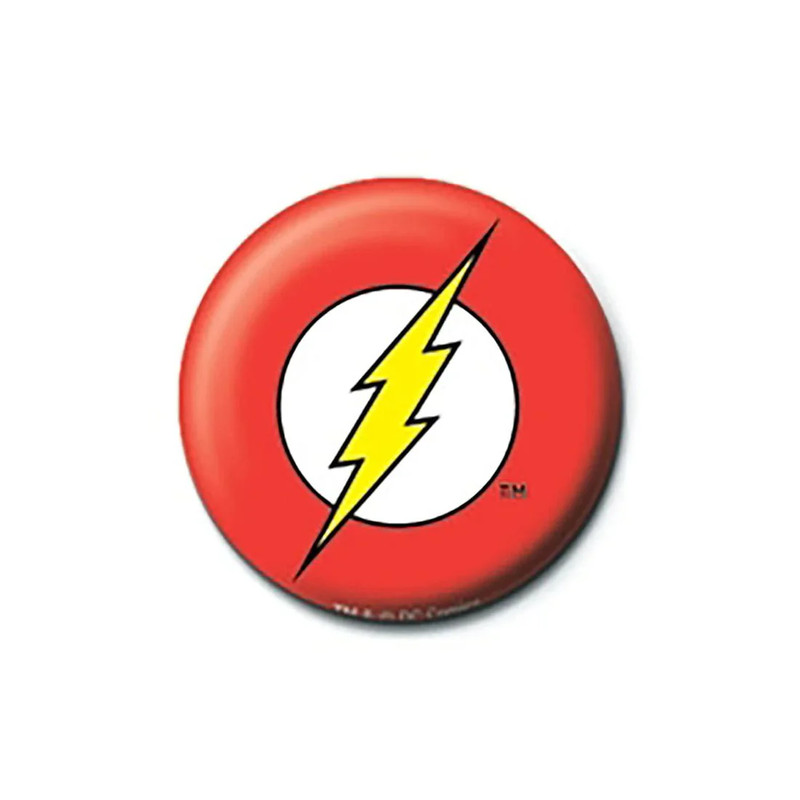 Dc Comics - The Flash Logo Button Badge - أكسسوار